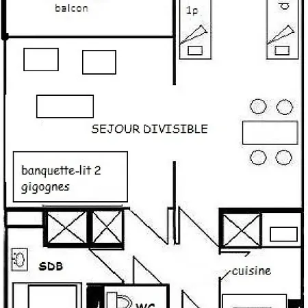Le Squaw Valley - Divisible 4 Pers - Le Squaw Valley -040sq- Plagne Villages Mae-6004 Apartment La Plagne